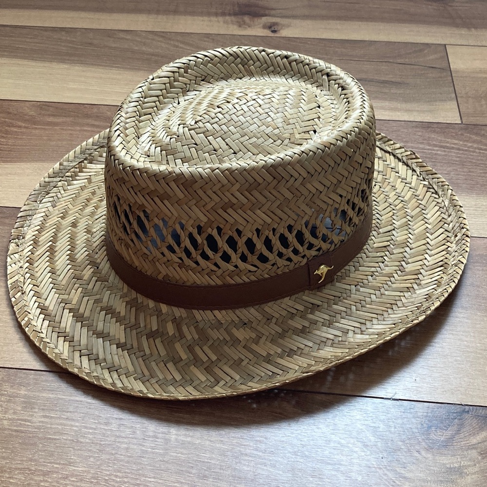 Dorfman Pacific Straw Hat with Brown Band
